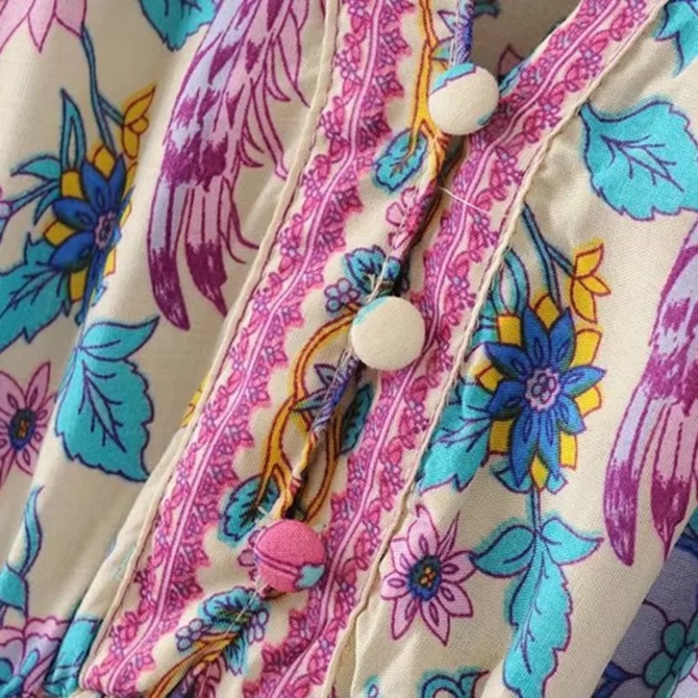 Paisley Mini Boho Dress - Picture 4 of 4